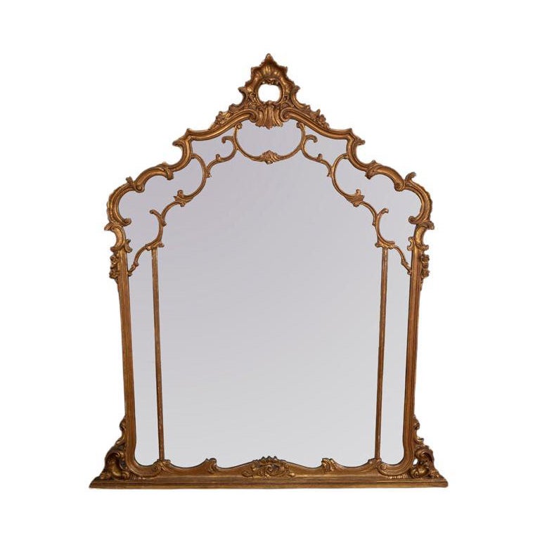 Specchio da parete in legno dorato in stile Barocco inizio xx secolo