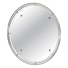 Chrome-plated metal wall mirror, second half of the 20th century