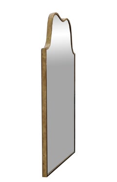 Brass Wall Mirror, Italy 1950s