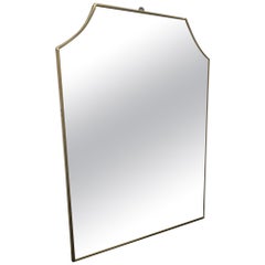 Specchio da parete in Ottone Vintage anni 50 Mid Century Modern