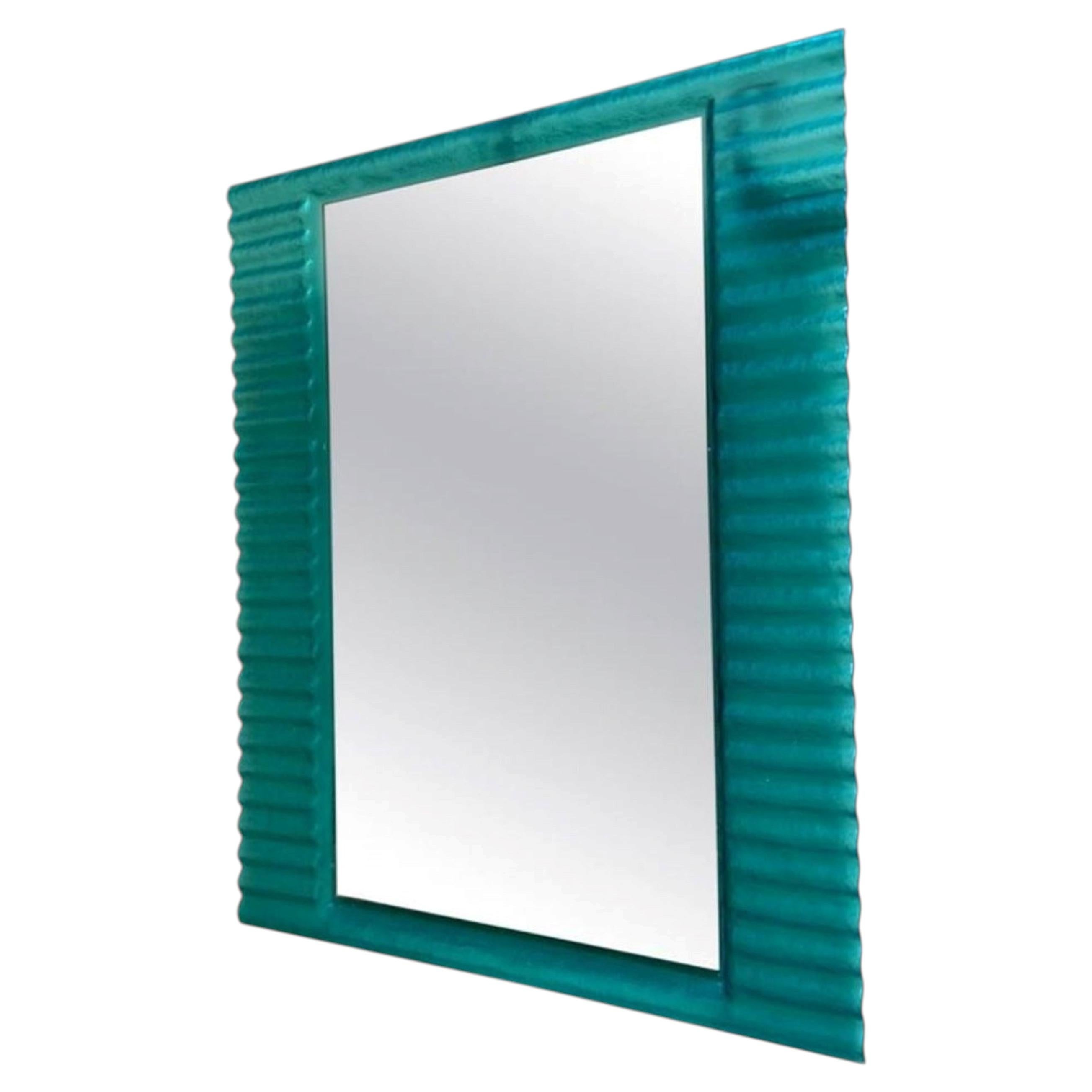 Specchio da parete in plastica ondulata in stile Pop Art Greene & Greene, 80's