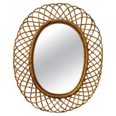 Miroir mural en osier par Franco Albini, 1960s