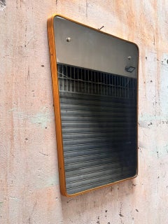 Espejo de pared italiano vintage de gran tamaño de los años 70