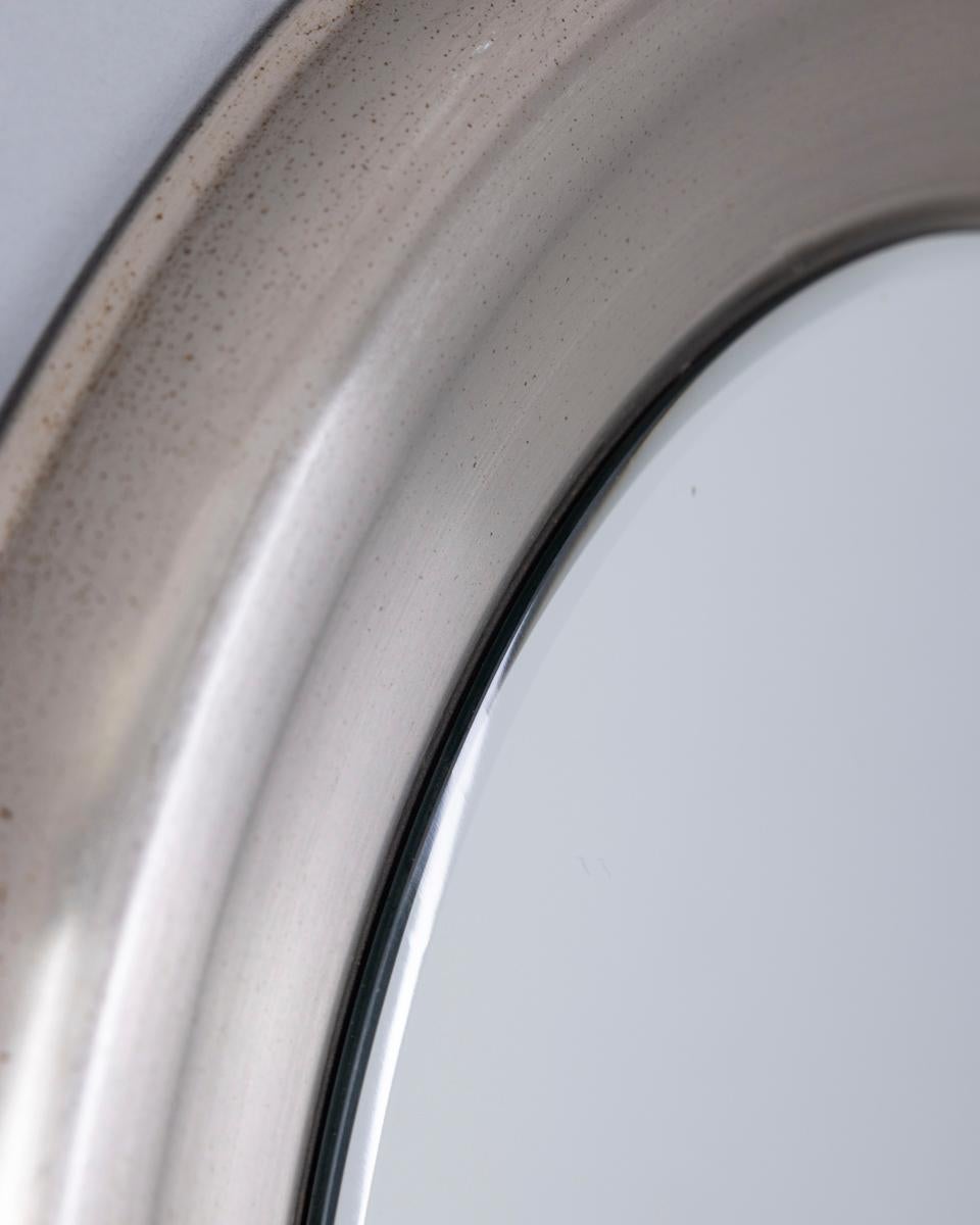 italien Specchio da parete rotondo vintage anni '60 in metallo design Goffredo Reggiani en vente