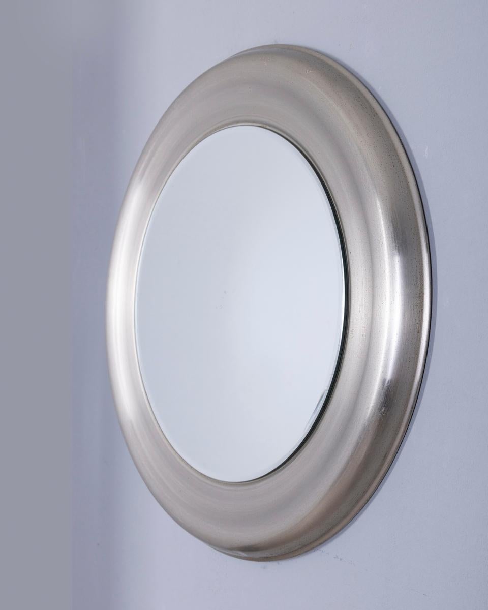 Métal Specchio da parete rotondo vintage anni '60 in metallo design Goffredo Reggiani en vente