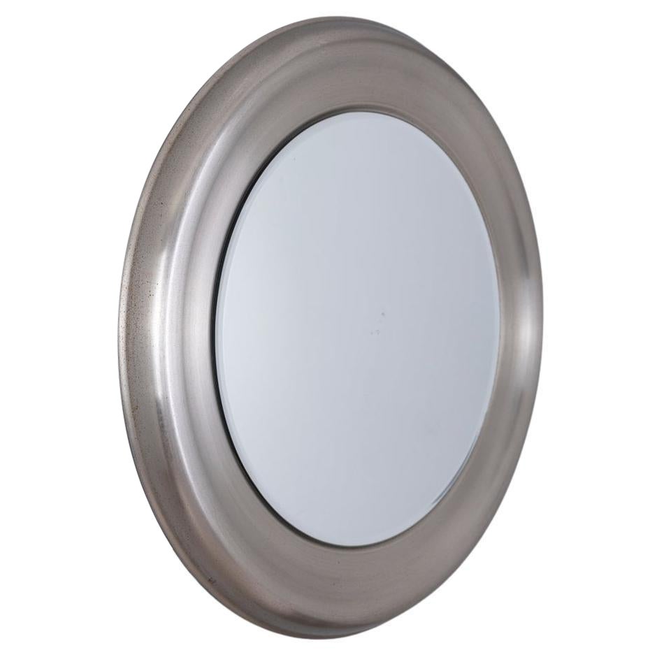 Specchio da parete rotondo vintage anni 
60 in metallo design Goffredo Reggiani en vente