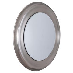 Specchio da parete rotondo vintage anni 
60 in metallo design Goffredo Reggiani