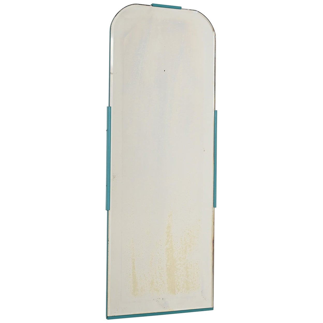 Espejo de pared escandinavo de color turquesa, de los años 60 en venta
