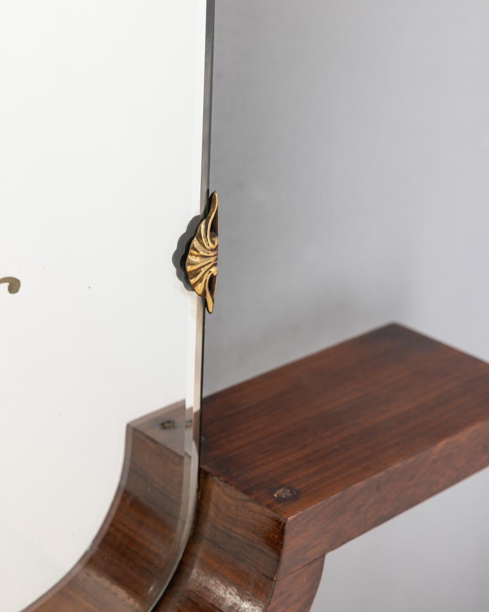 Mid-20th Century Specchio da parete vintage anni 40 retroilluminato design Italiano in vendita