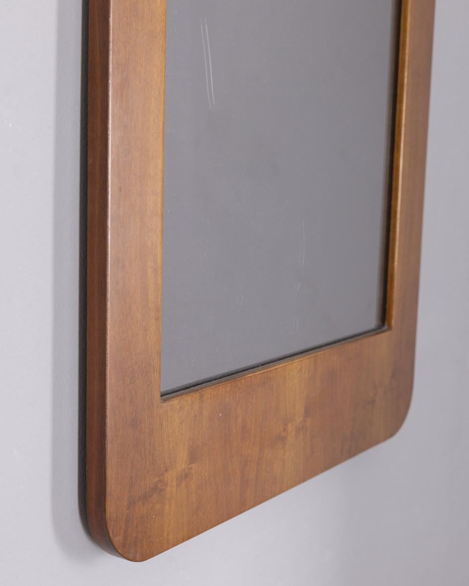 Italian Miroir mural en bois vintage des années 60, design italien en vente