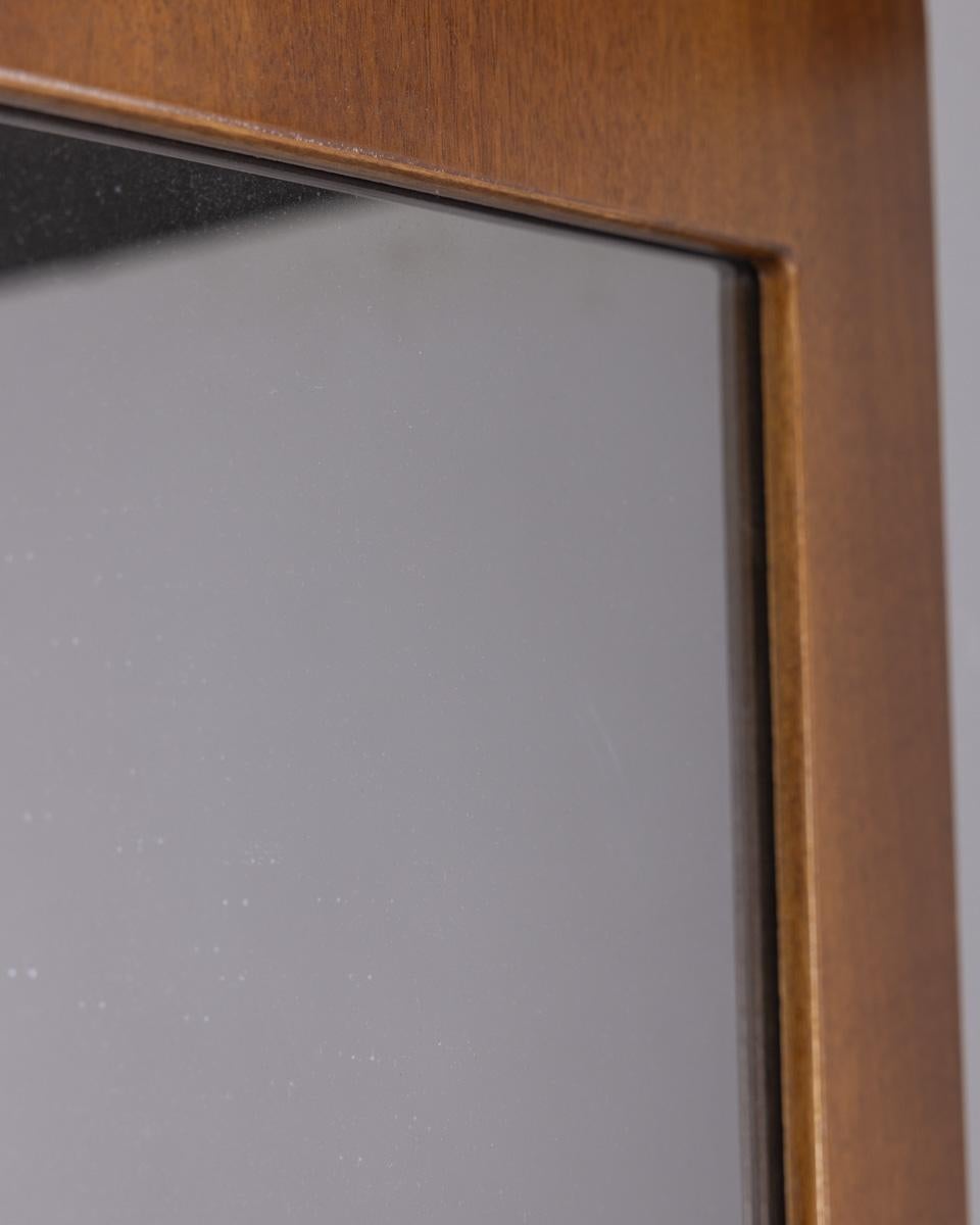 Verre Miroir mural en bois vintage des années 60, design italien en vente
