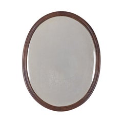 Espejo de pared vintage de diseño italiano de los años 60 en madera de nogal