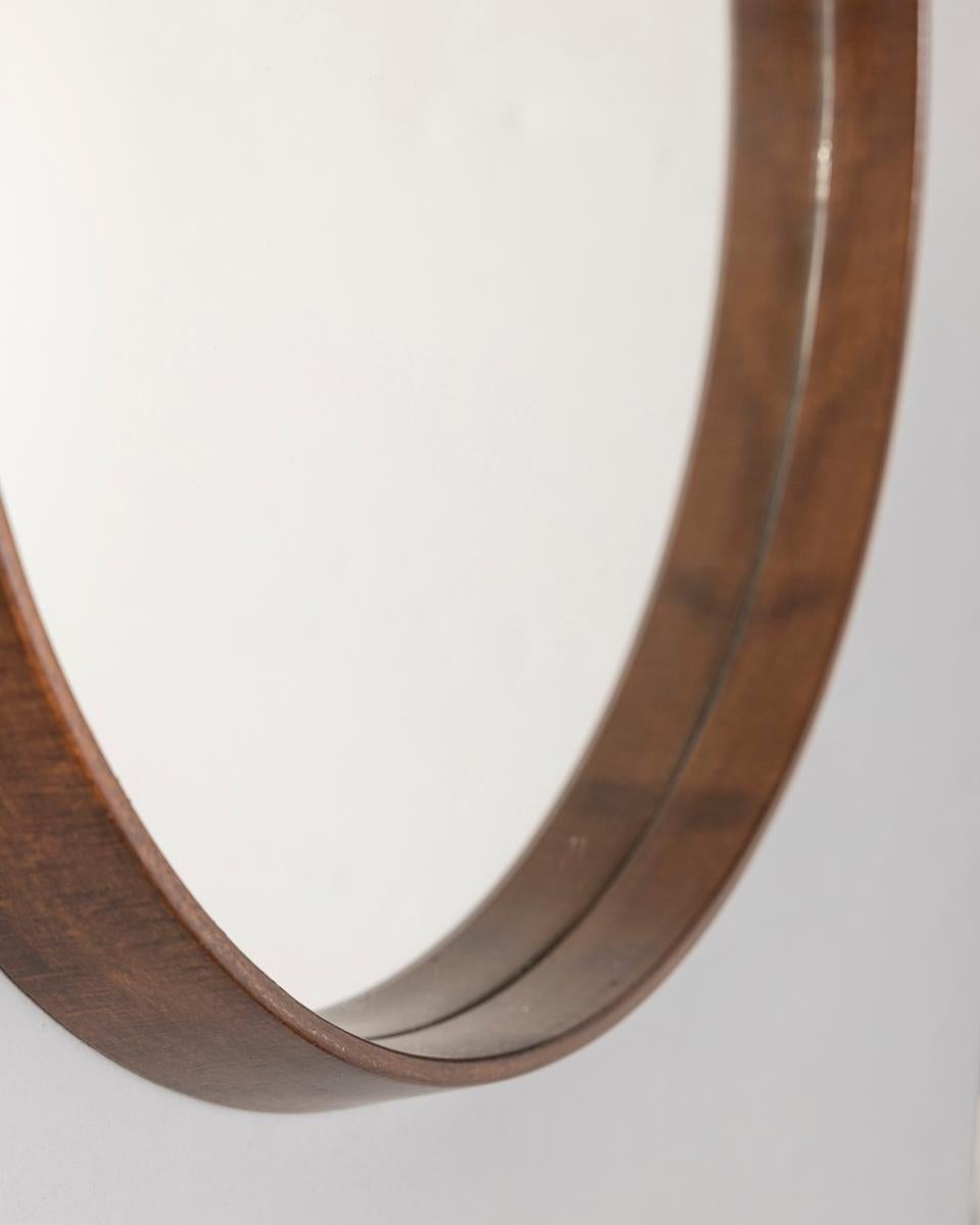 Mid-20th Century Specchio da parete vintage anni 60 in legno di Teak design Italiano en vente