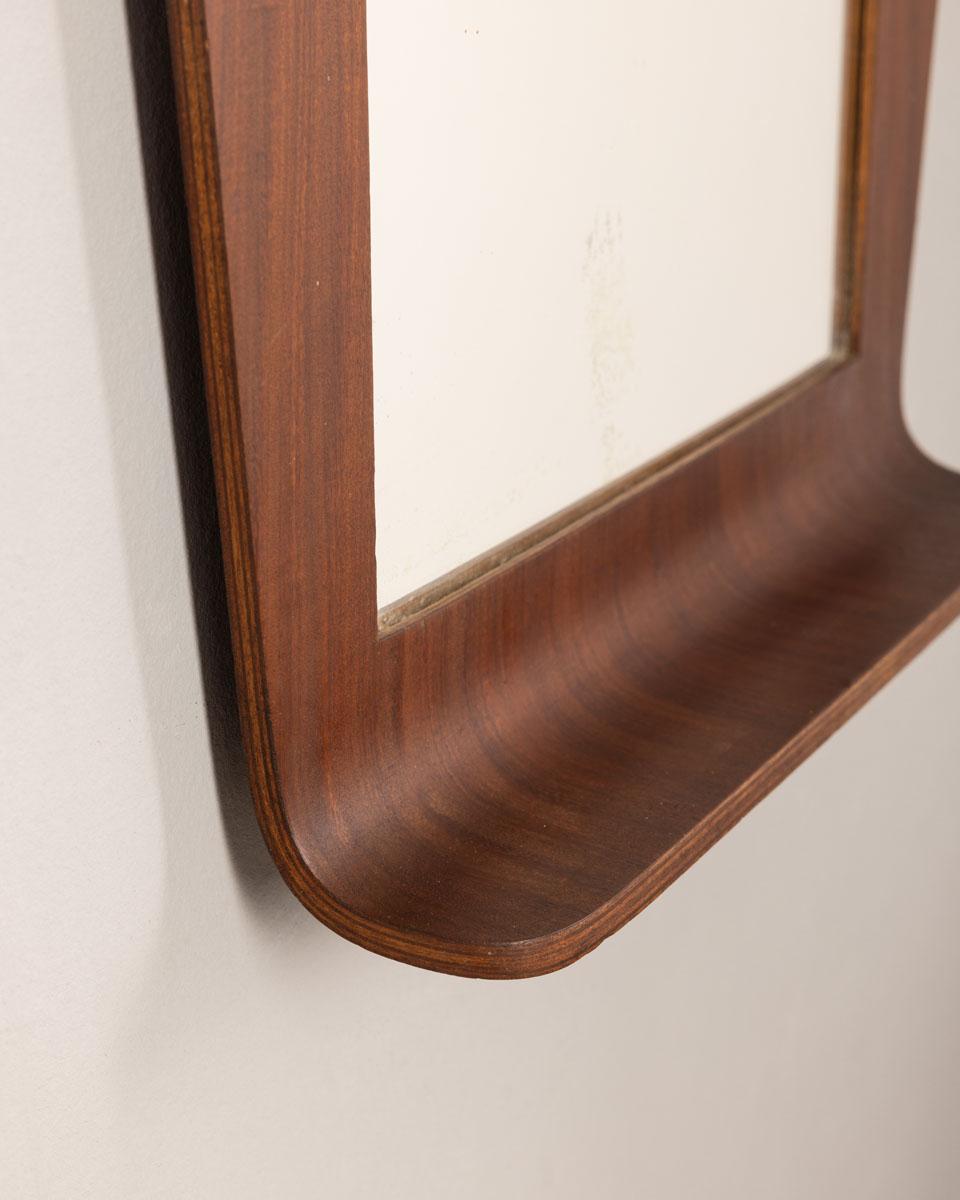 Italian Vintage 1960s Teck Wall Mirror Field and Scratches design en vente