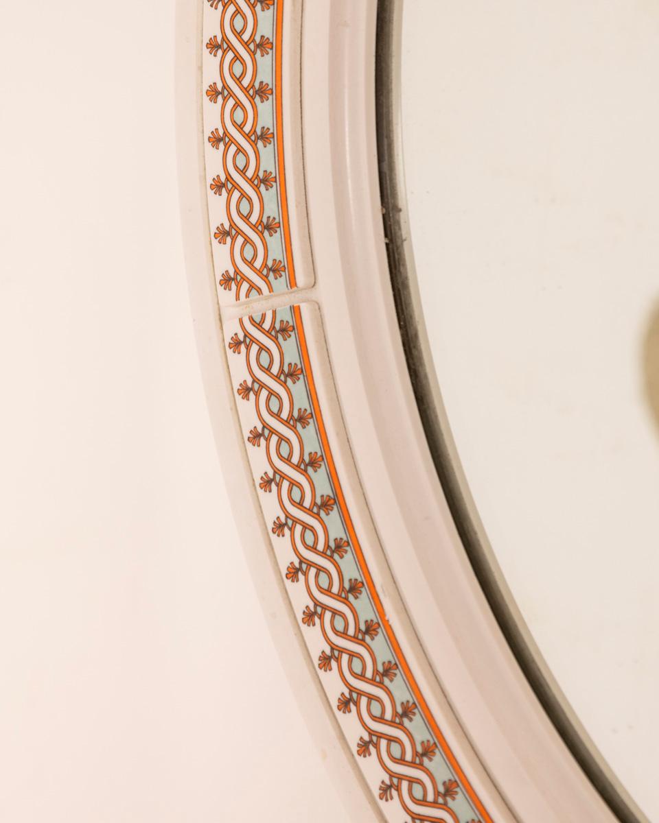 Vintage 70s Wandspiegel dekoriert Carrara Matta Design im Zustand „Gut“ im Angebot in None, IT