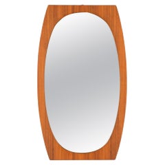 Miroir mural vintage en bois des années 70, design Gianfranco Frattini