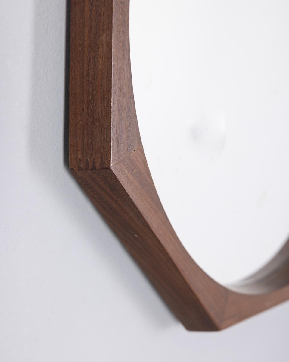 Espejo de pared vintage años 70 de madera y cuerda diseño italiano Italian en venta
