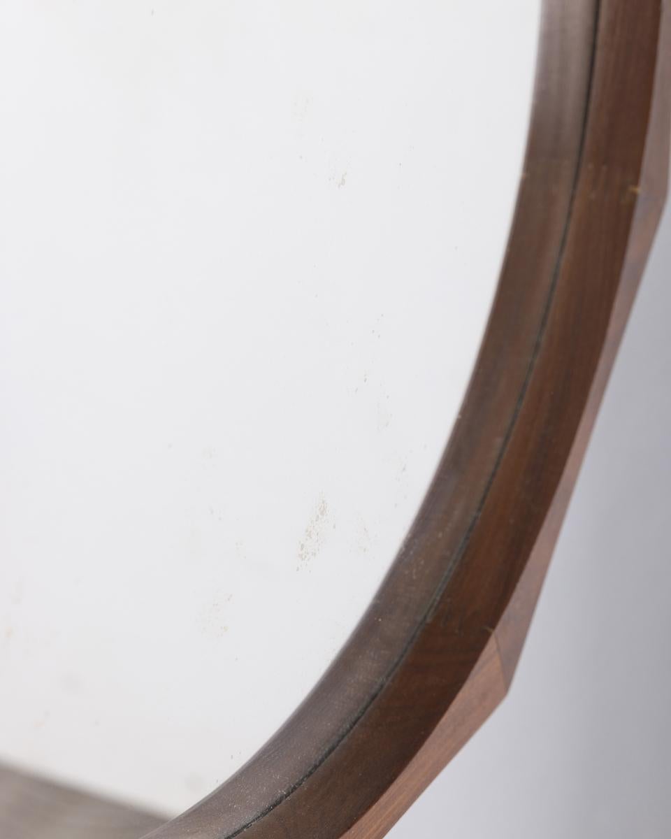 Espejo de pared vintage años 70 de madera y cuerda diseño italiano Late 20th Century en venta