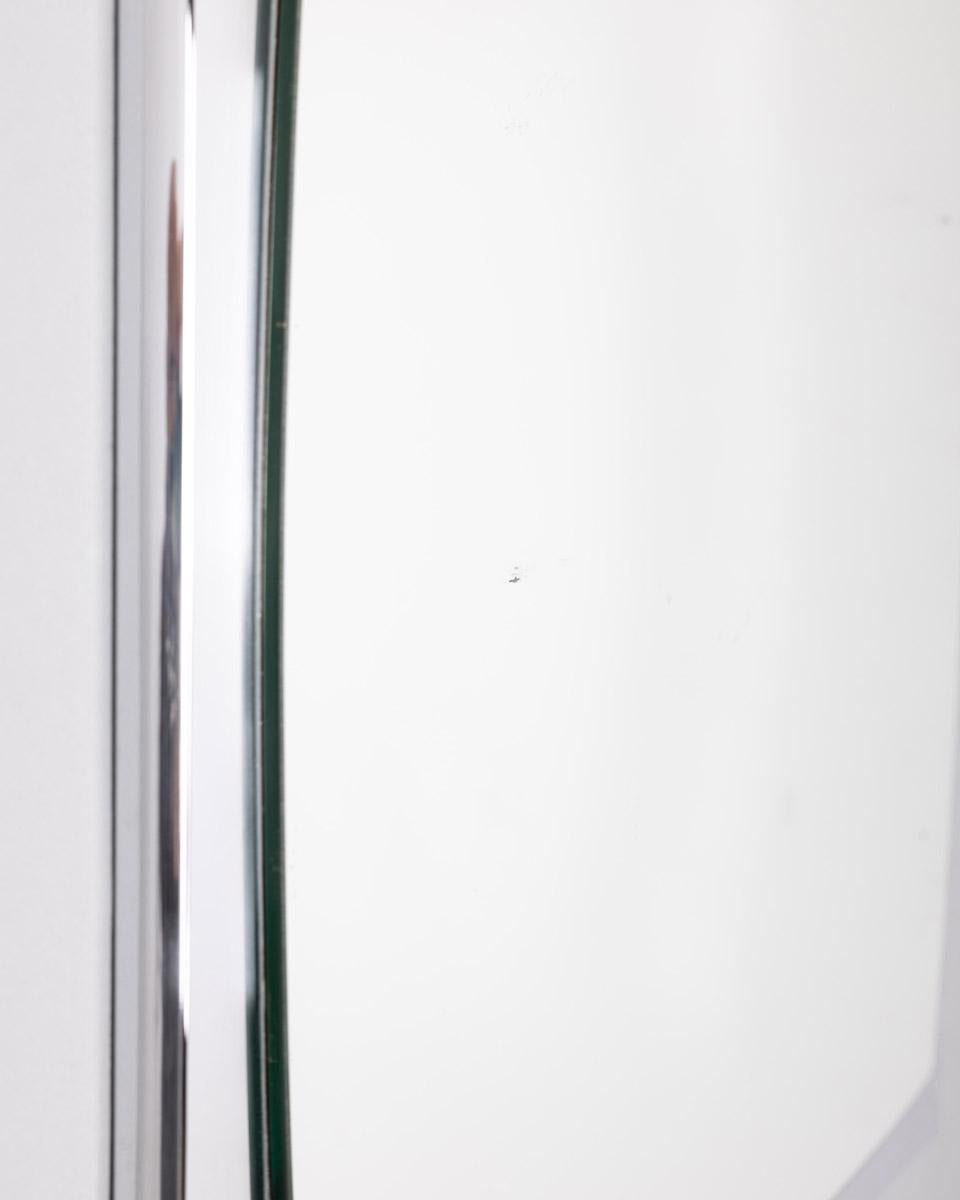 Miroir mural vintage des années 70 en métal chromé Design italien en vente 3