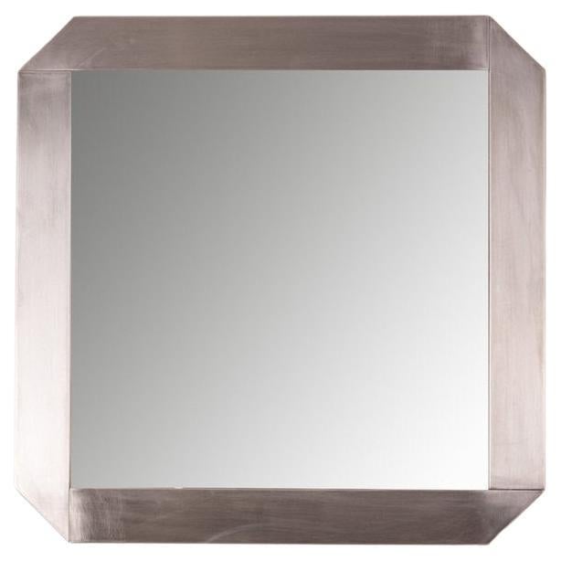 Specchio da parete vintage in Metallo design Gaetano Scolari per Valenti anni 70