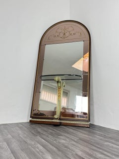 Specchio da Pavimento vintage con consolle di Cristal Art, Italia, anni '60