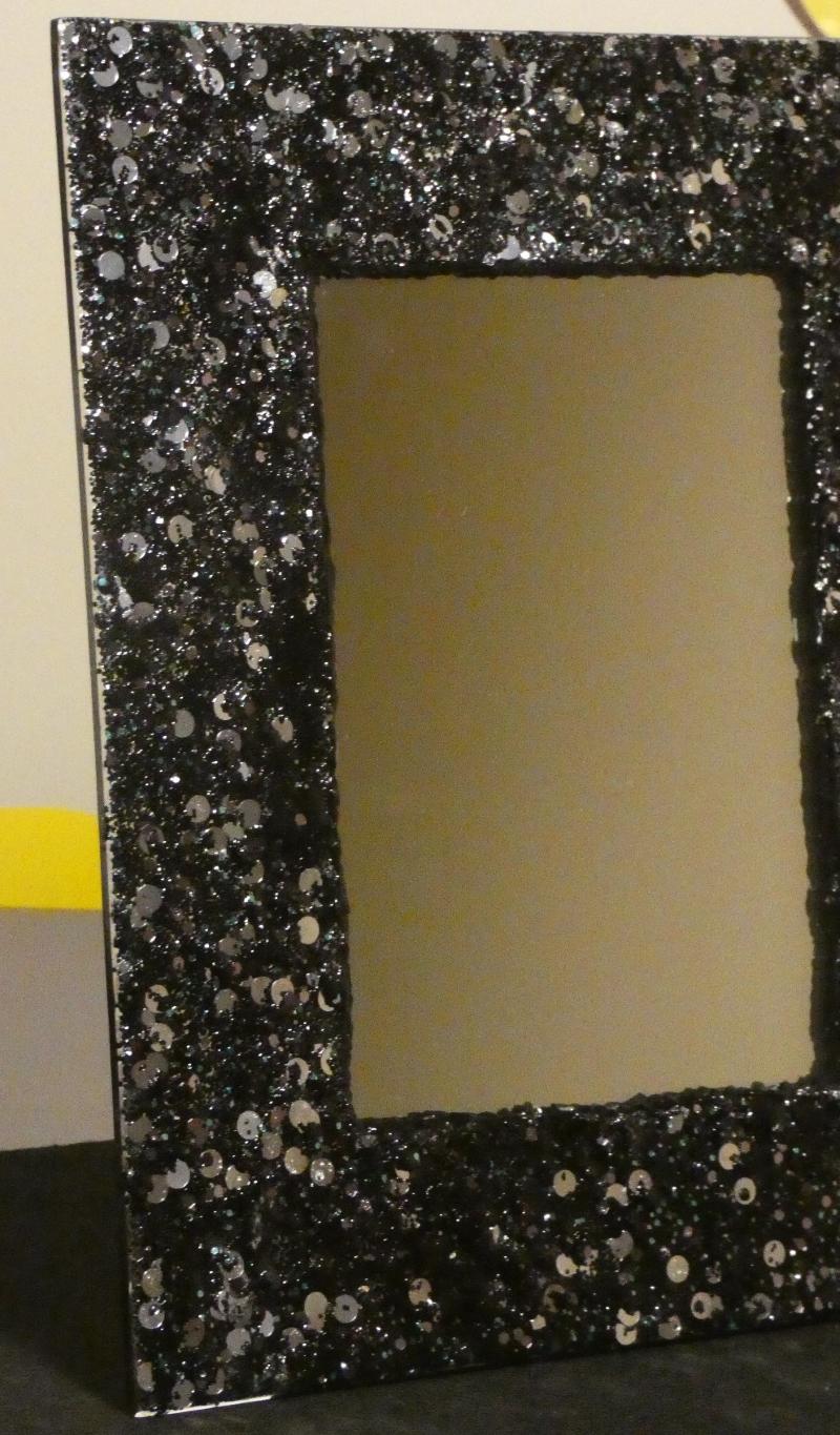 Modern Crystal and resin table mirror and photo frame For Sale