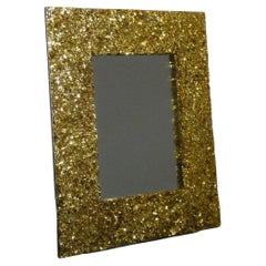 Crystal and resin table mirror and photo frame