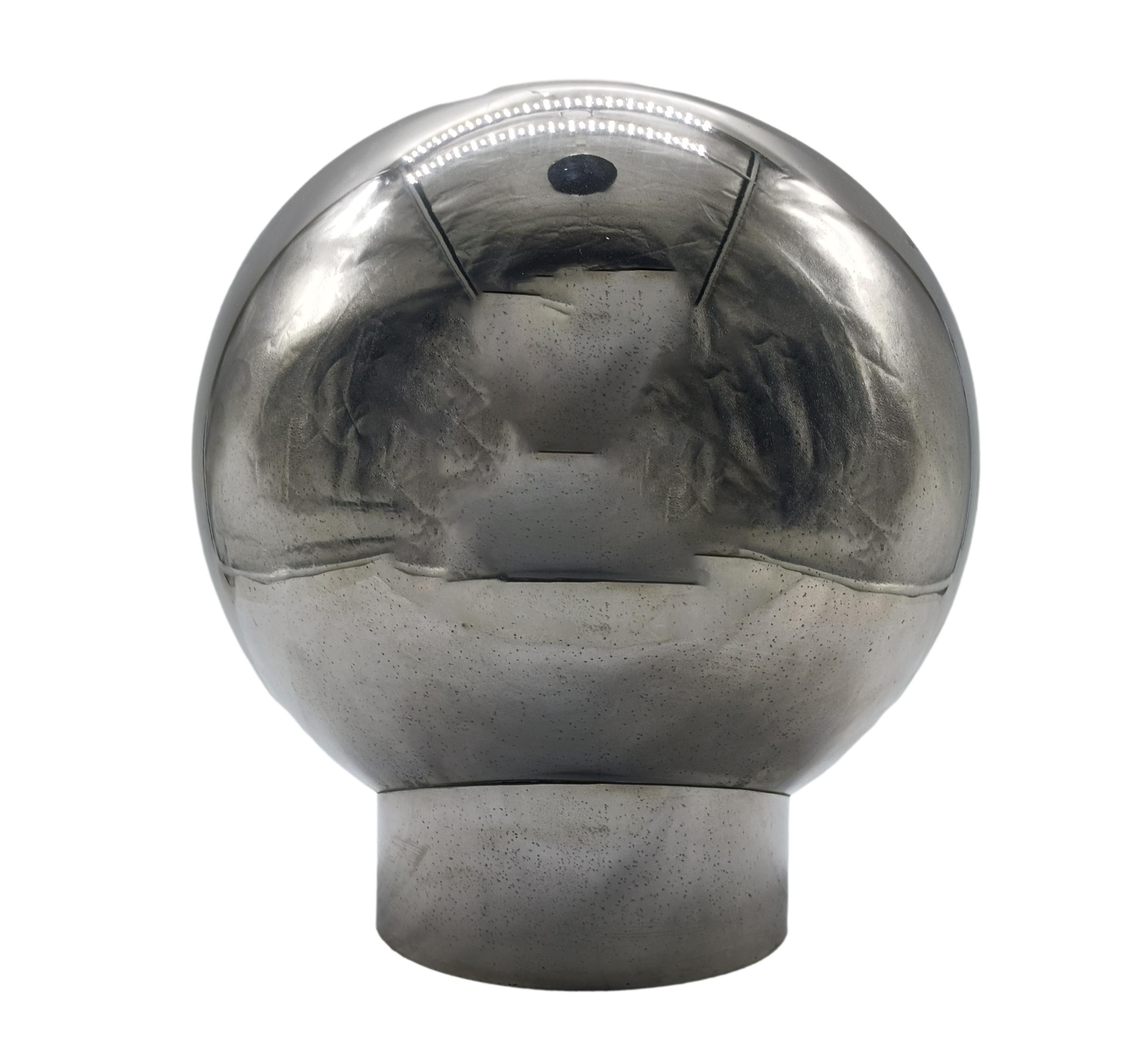 Miroir de table demi-sphère en métal chromé, Italie, années 1960 Bon état - En vente à Naples, IT