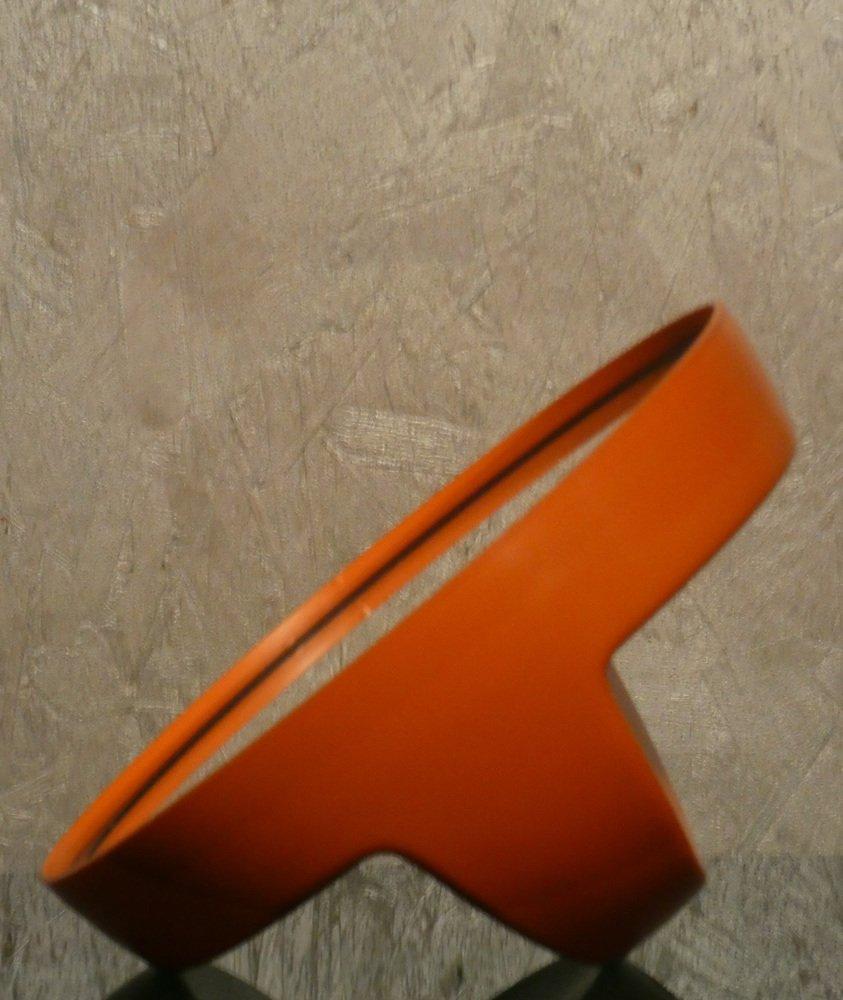 Arte popolare Specchio da trucco in plastica arancione, Italia, anni '70 in vendita