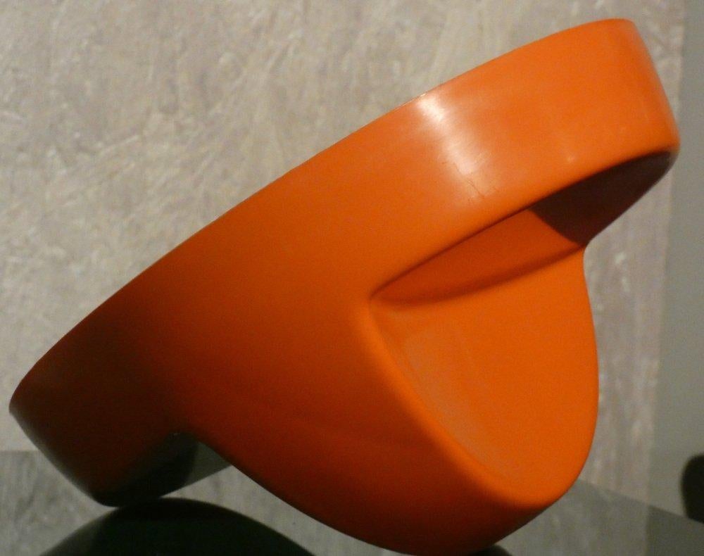 Altro Specchio da trucco in plastica arancione, Italia, anni '70 in vendita
