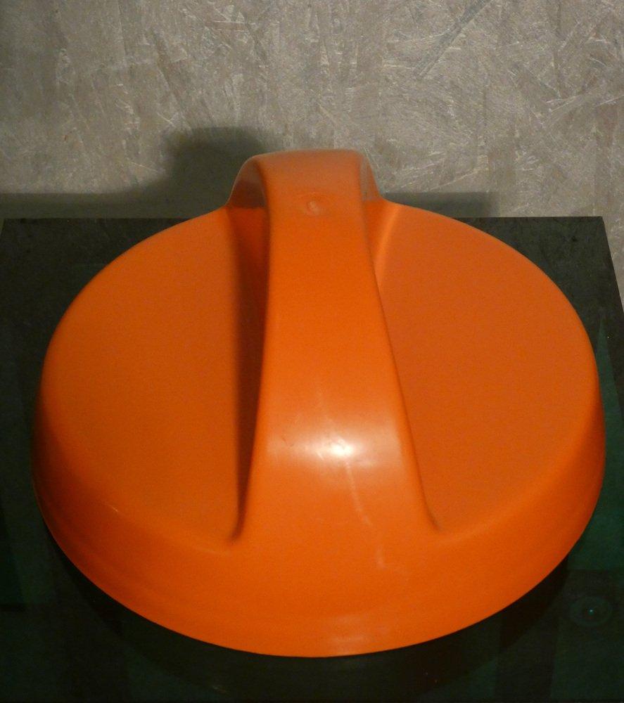 Specchio da trucco in plastica arancione, Italia, anni '70 In condizioni ottime in vendita a modena, Emilia-Romagna