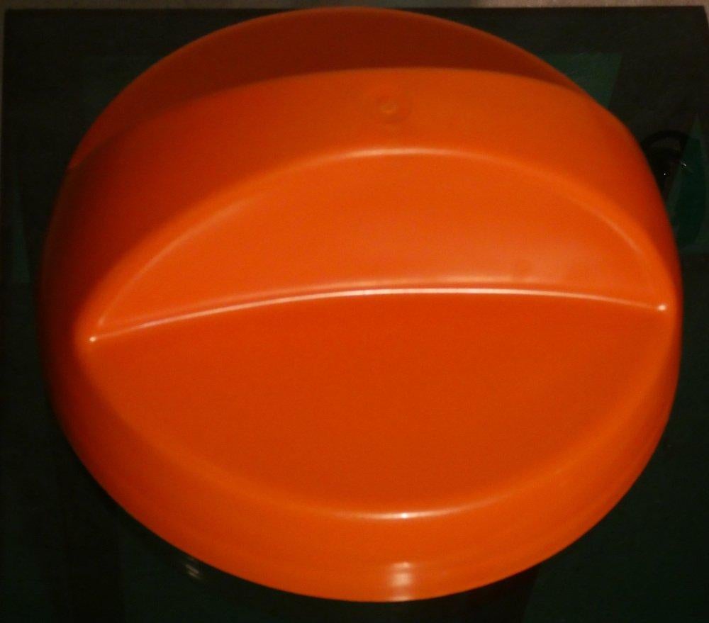 Late 20th Century Specchio da trucco in plastica arancione, Italia, anni '70 in vendita
