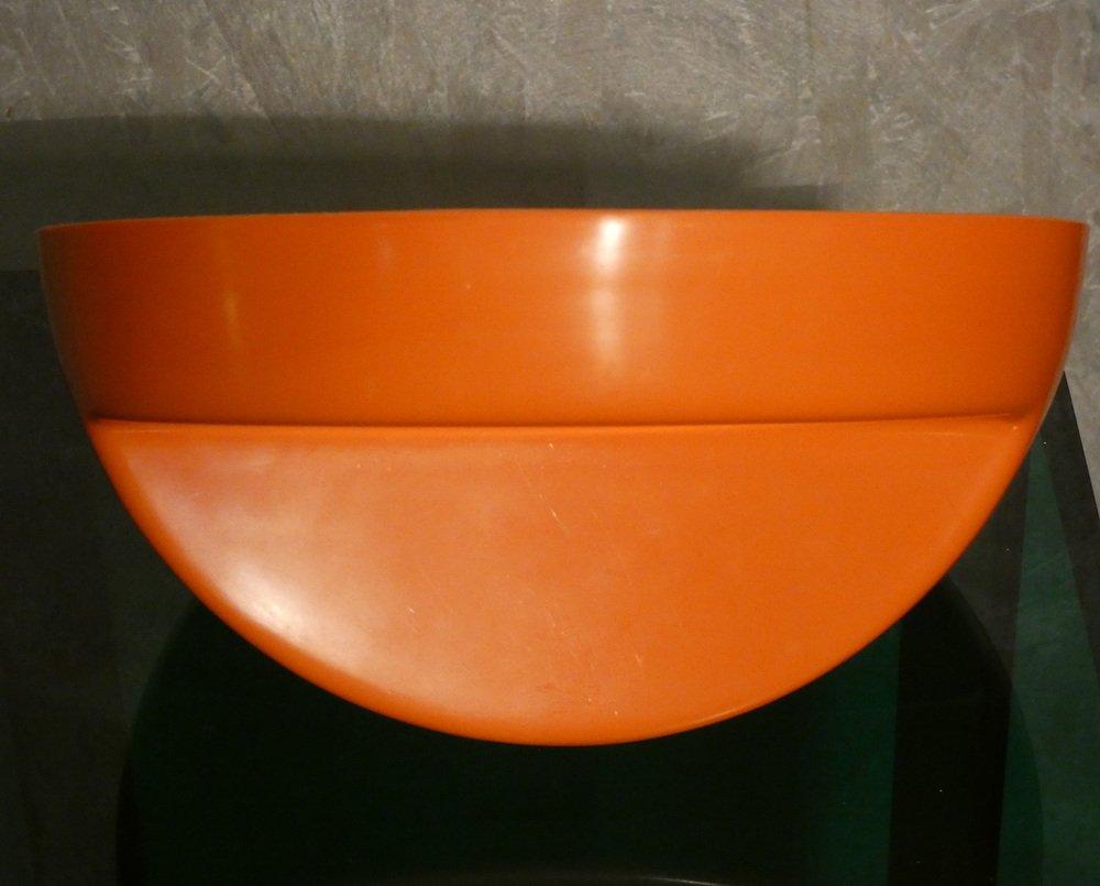 Specchio da trucco in plastica arancione, Italia, anni '70 in vendita 1