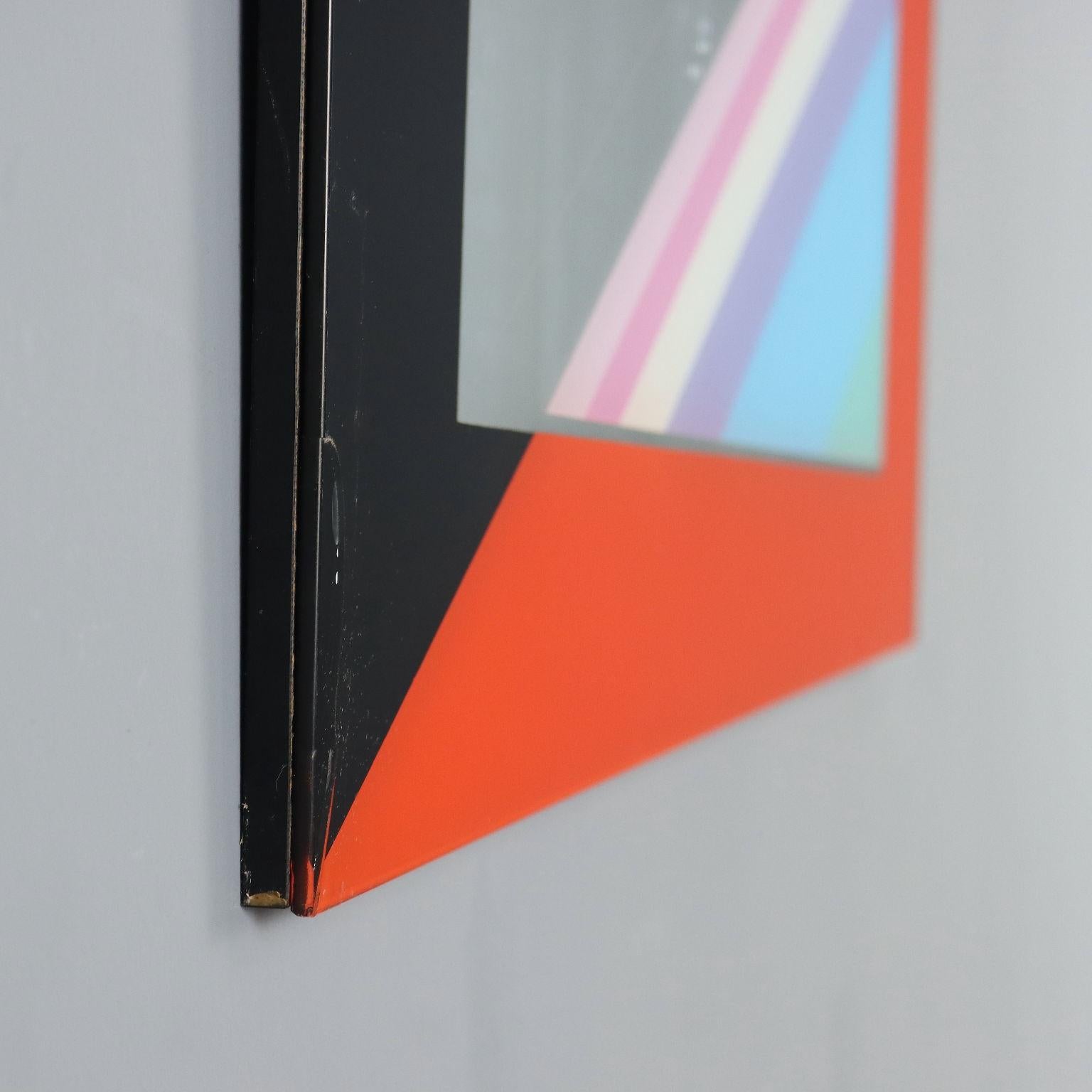 Decorative mirror by Eugenio Carmi Acerbis 1970s For Sale 3