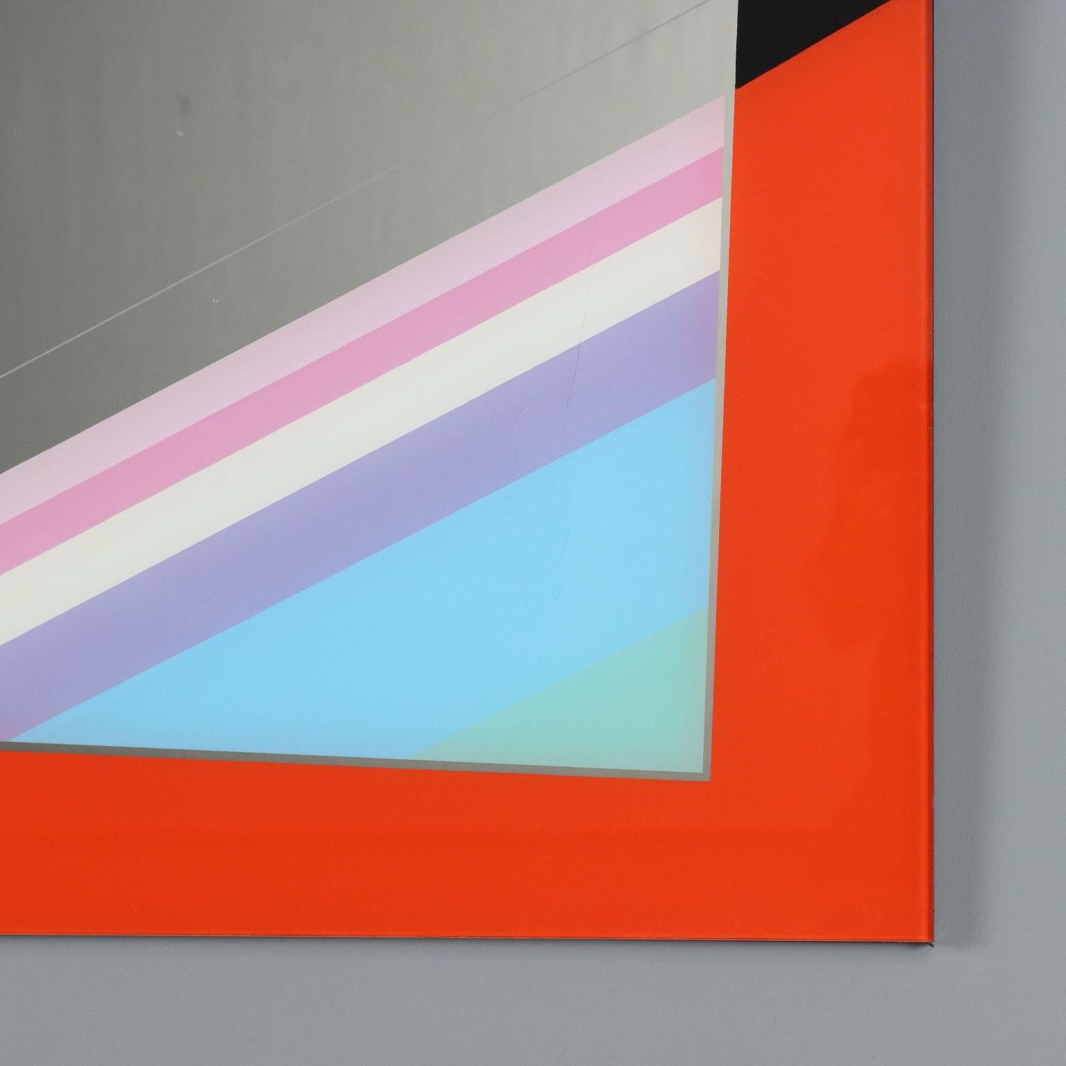 Decorative mirror by Eugenio Carmi Acerbis 1970s For Sale 1