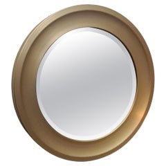 Espejo de Sergio Mazza para Artemide en aluminio cepillado dorado años 60