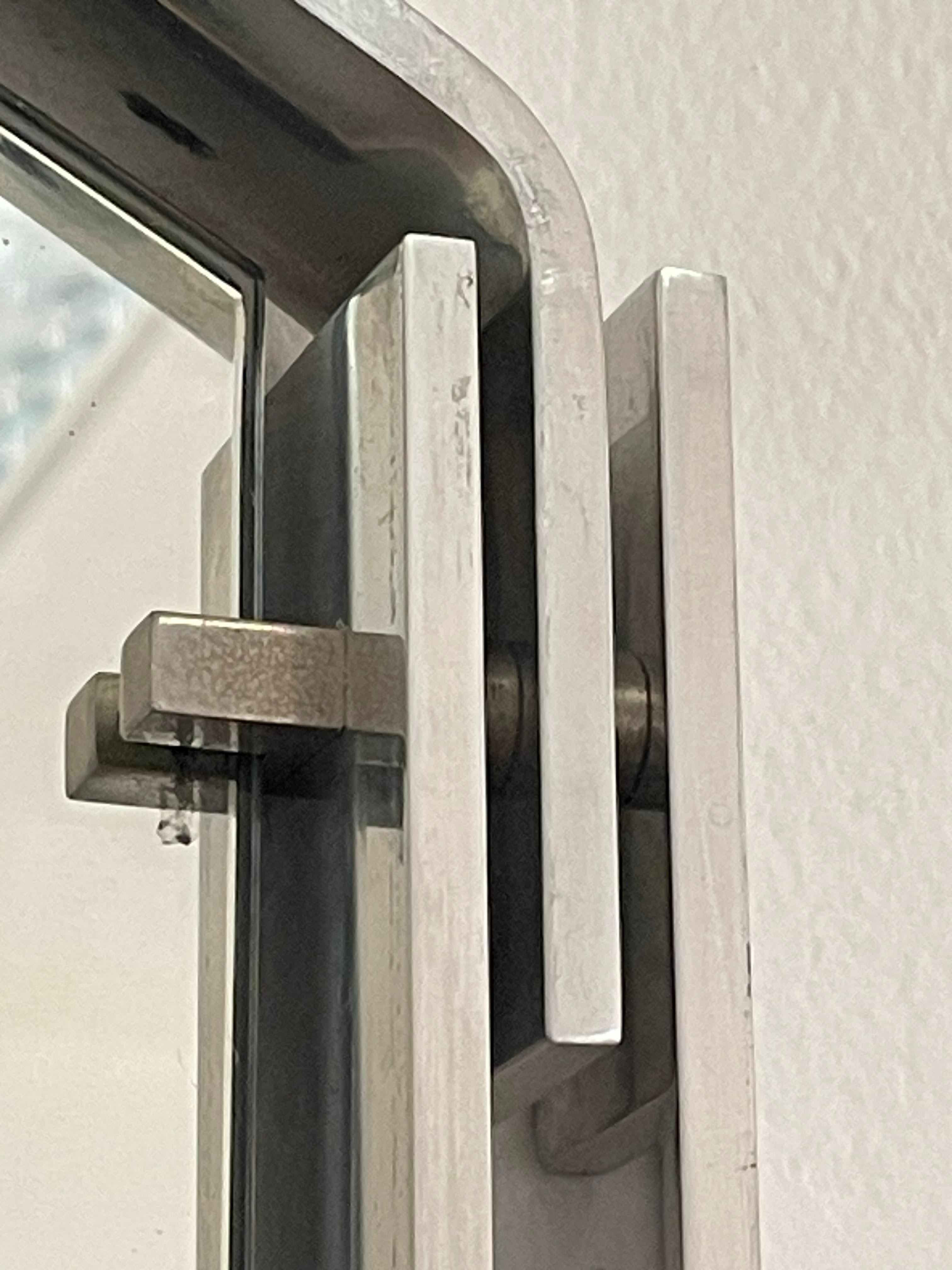 1970s hexagonal mirror For Sale 4