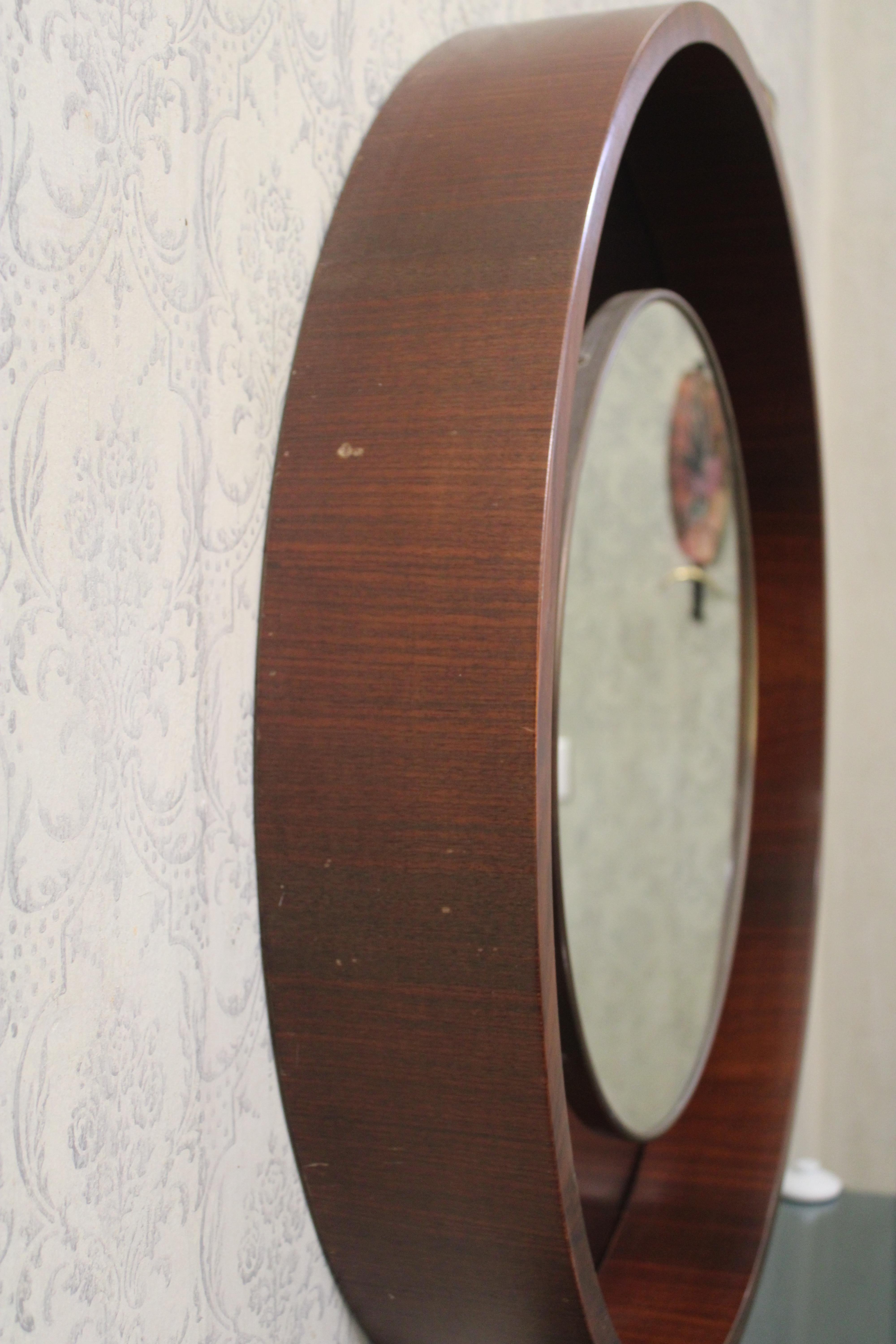 Espejo de madera Fontana Arte Guglielmo Ulrich con decoración geométrica en venta 4