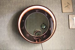 Specchio Fontana Arte in Legno e specchio con decori geometrici Guglielmo Ulrich