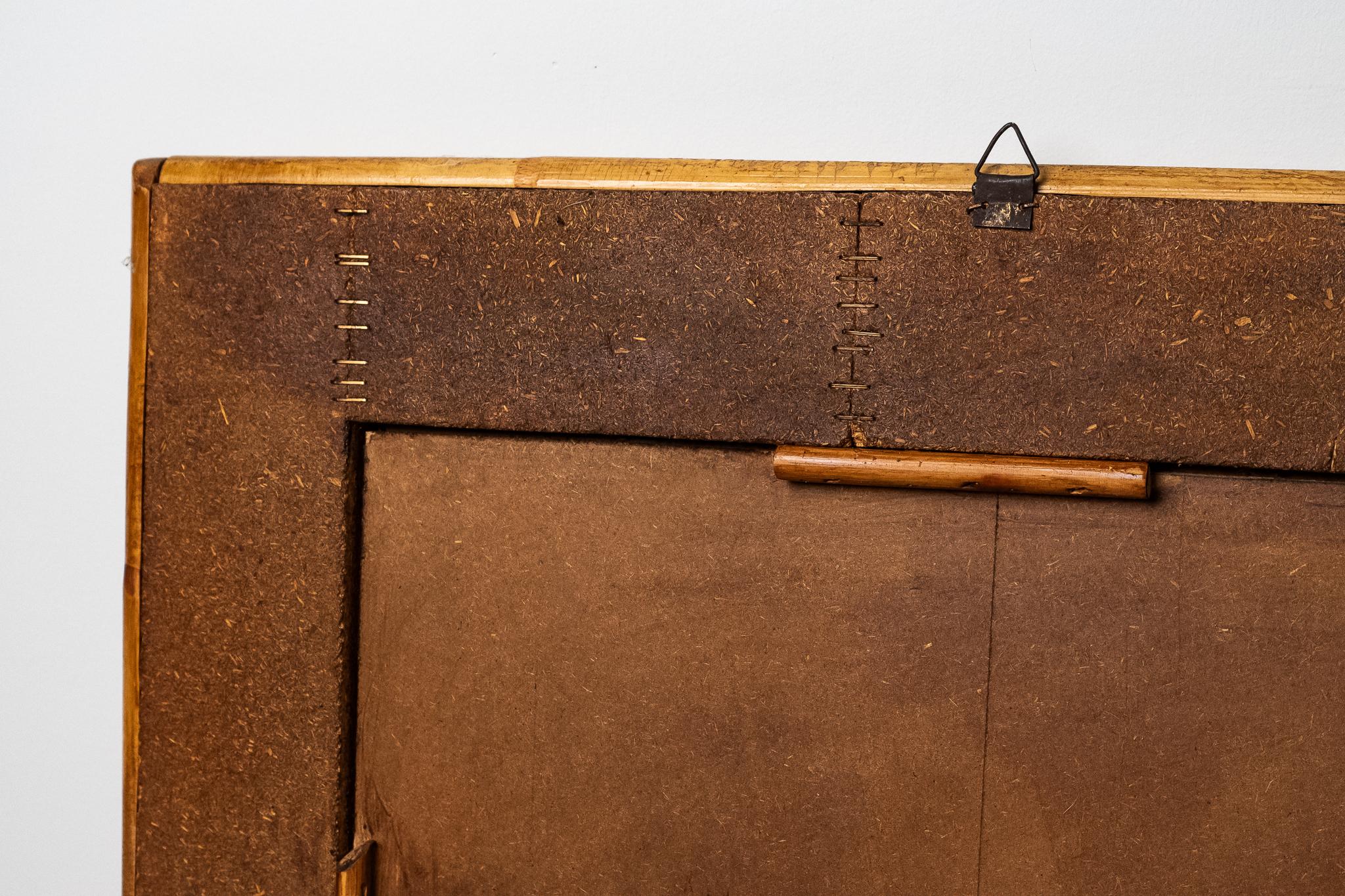 Late 20th Century Miroir en bambou et canne, 1970 en vente