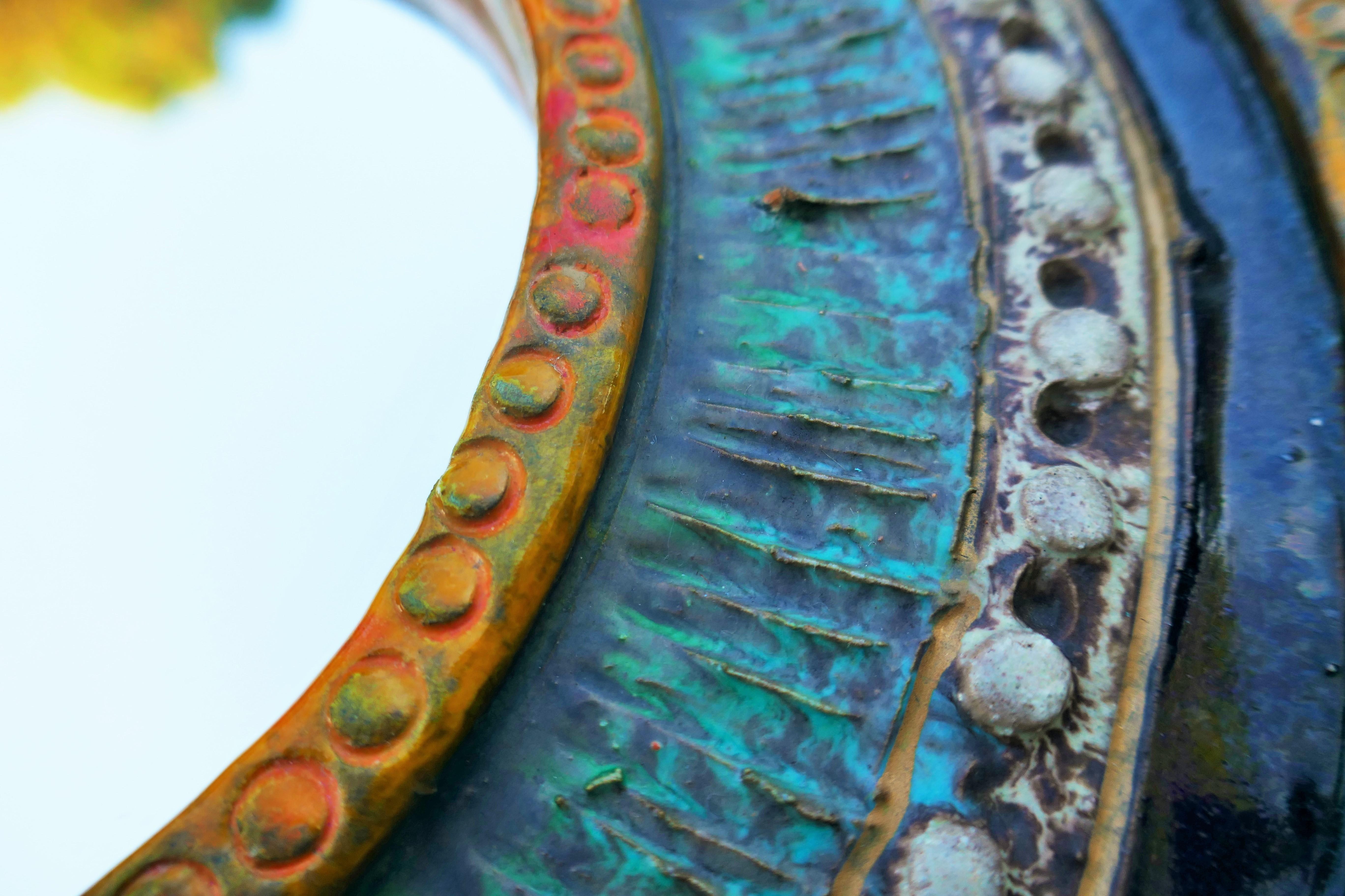 Specchio in ceramica attribuita a Emilia Palomba For Sale 11