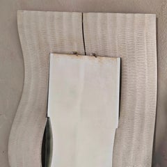 Italian 1970's Italian metal mirror Wave model Lorenzo Burchiellaro 1970's