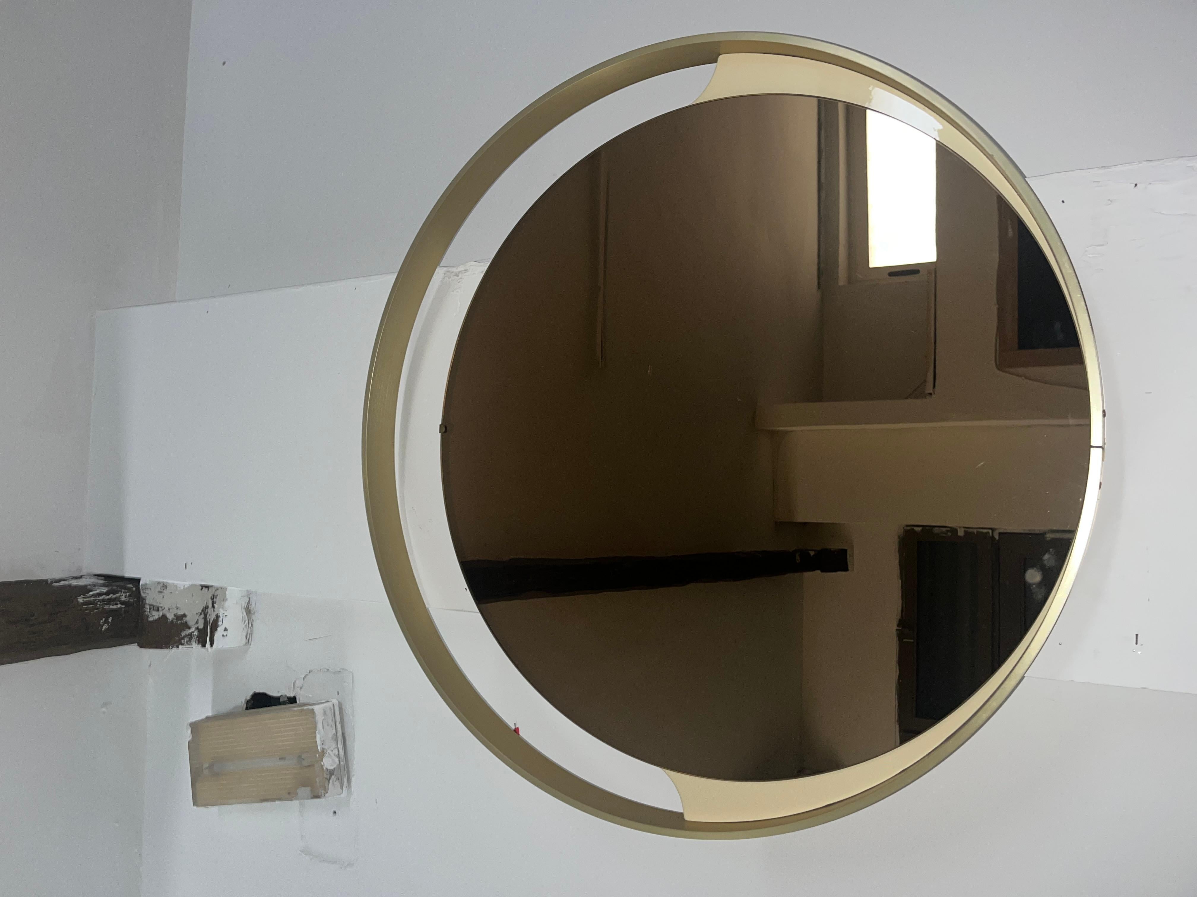 Art Deco Mirror in Brass  For Sale
