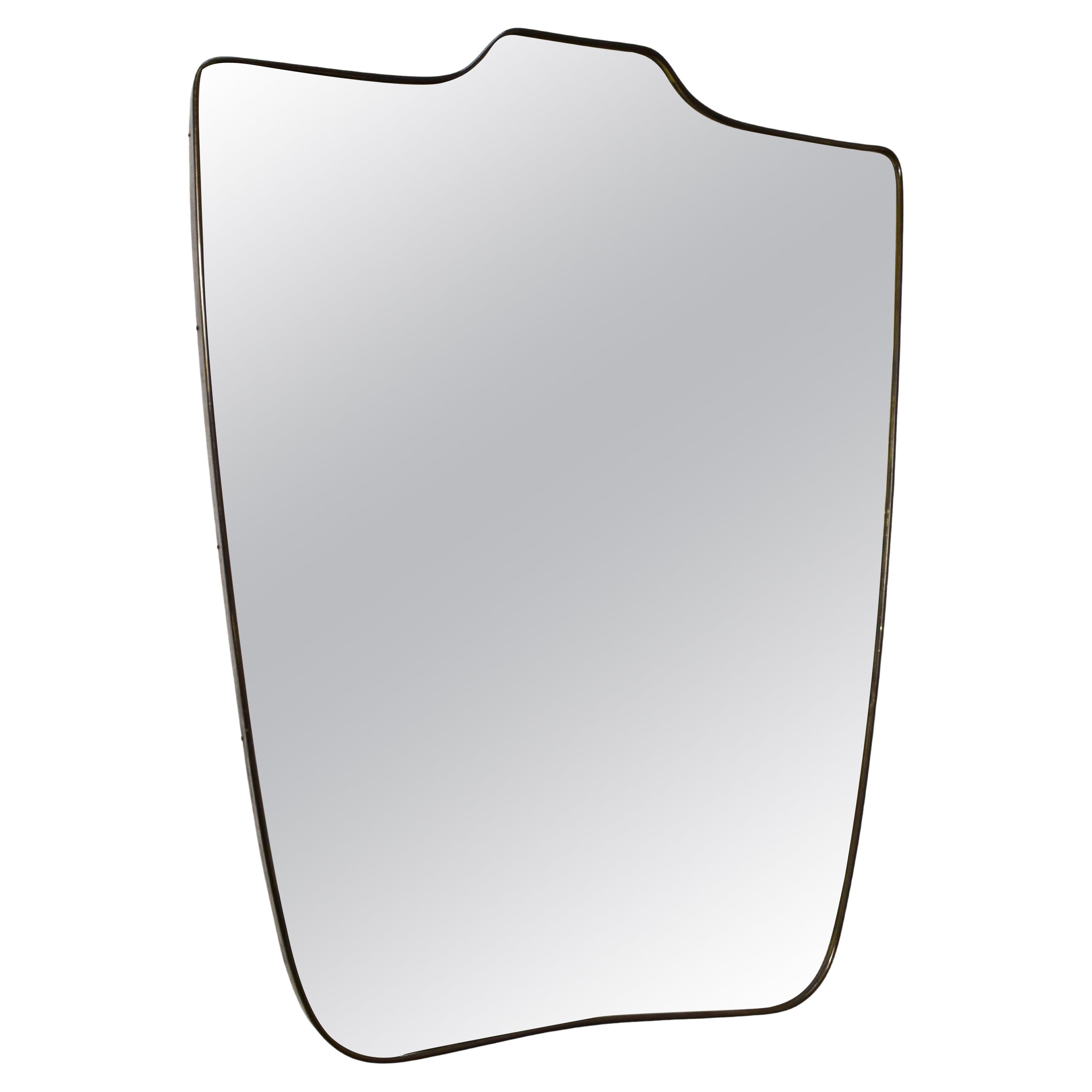 Miroir en laiton, Italie, années 1950.