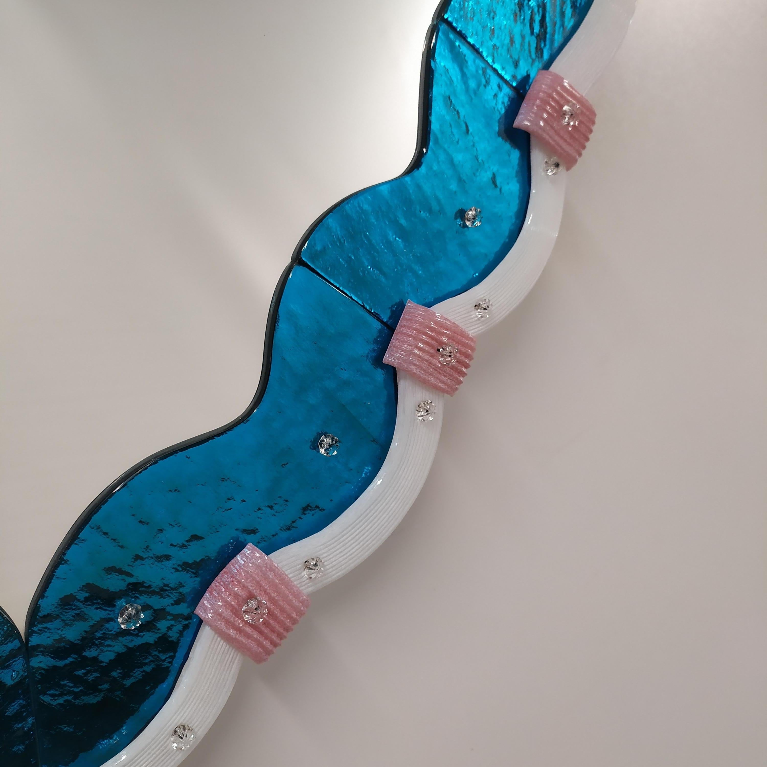 italien Specchio in Vetro di Murano « San Diego »  dans Stile Contemporaneo en vente