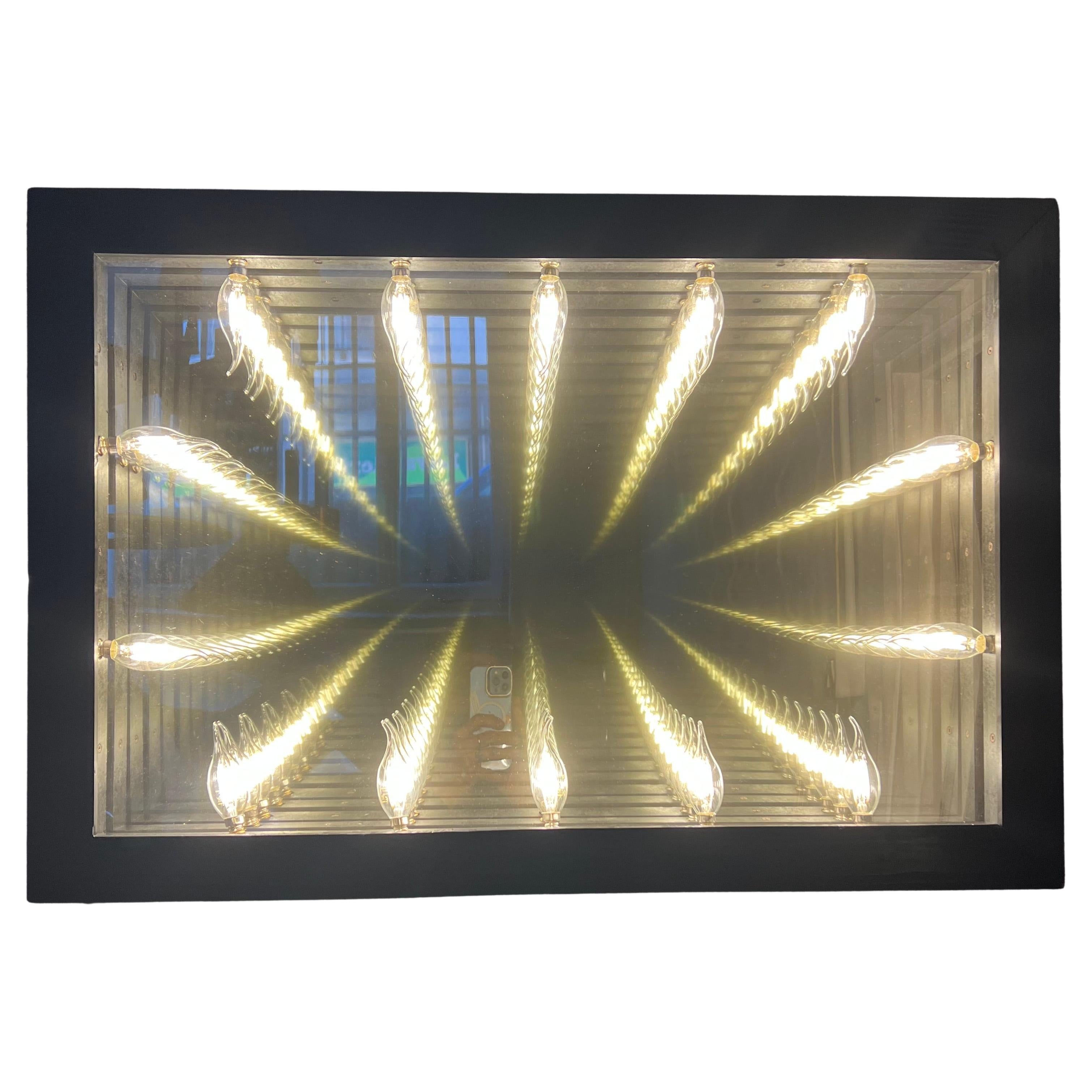 Infinity Mirror - Handmade Prototype - Italy - 1990s