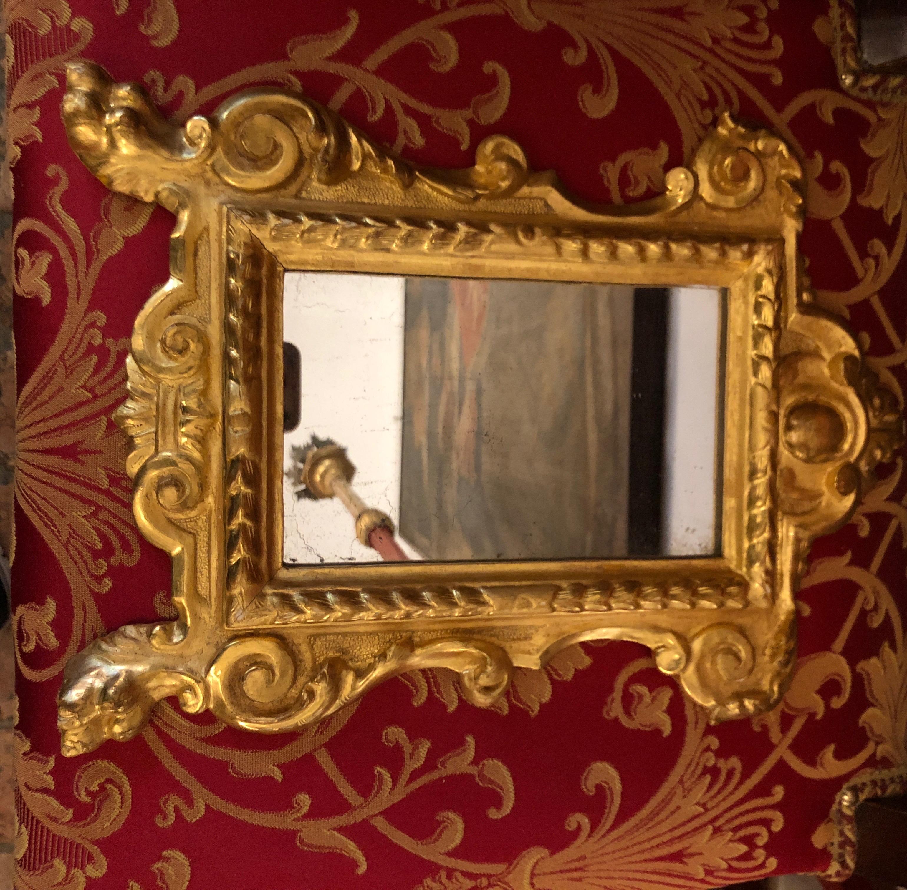 Specchio Italiano Dorato Intagliato inizio 1800 in stile Luigi XV  For Sale 3