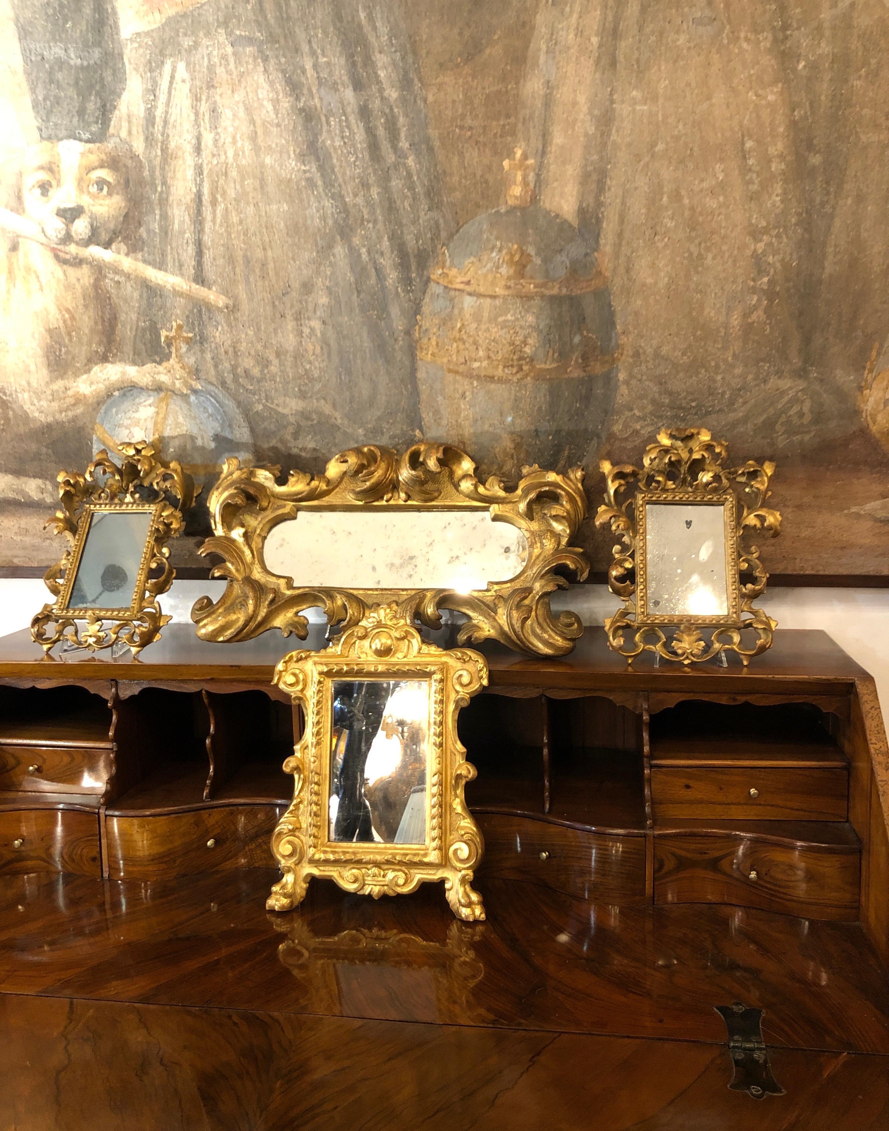 Specchio Italiano Dorato Intagliato inizio 1800 in stile Luigi XV  For Sale 9