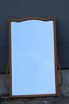 Specchio Molato da Parete in legno scolpito Italia 1950 sagomato