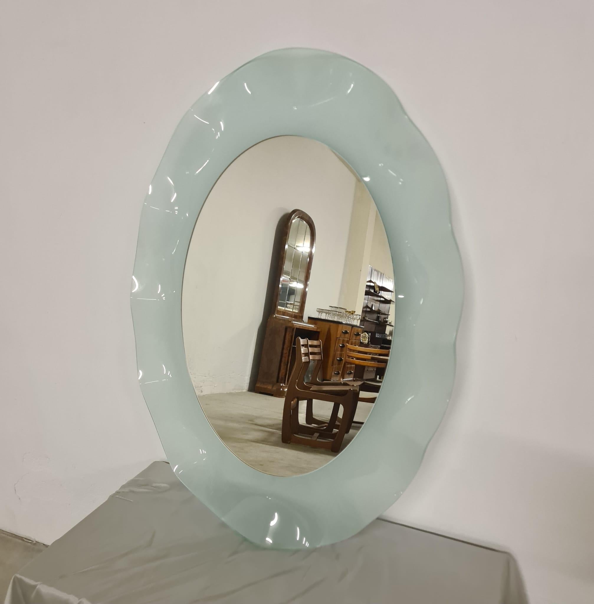 Late 20th Century Specchio Onda di Nanda Vigo per Glas Italia 1980 in vendita